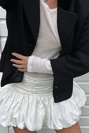White Bawełniana spódnica mini