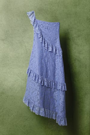 Blue Kanten midi-jurk