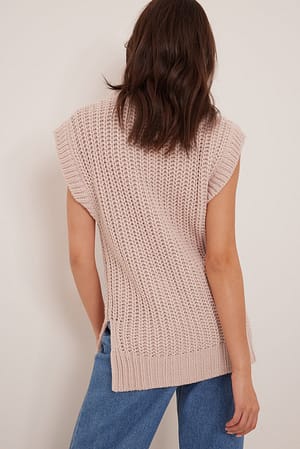 Peach Whip Chunky Knitted Vest