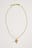 18k Gold Plated Hammered Pearl Necklace