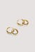 2-Pack 18k Gold Plated Basic Chubby Hoops