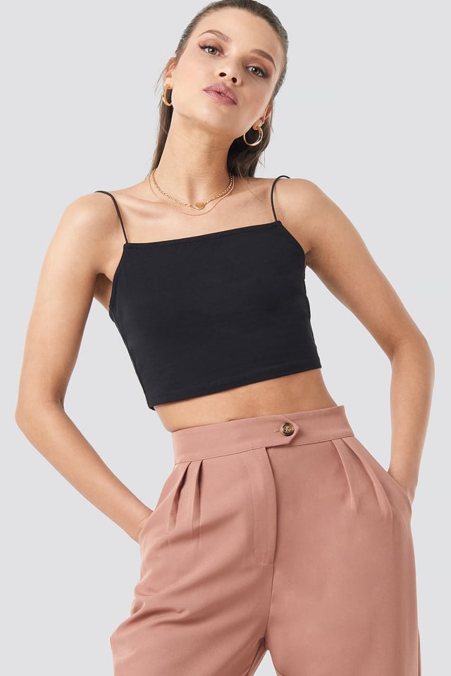 2-Pack Crop Top Singlet Black/White