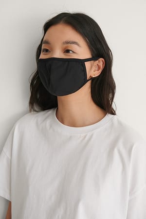 Black 3-pack Basic Organic Cotton Masks