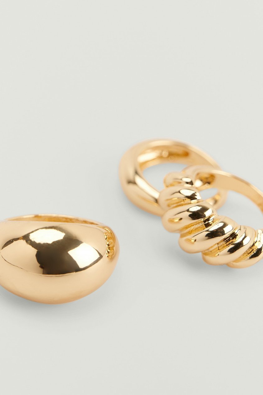 Accessoires Ringe | Recyceltes Set aus geflochtenen Ringen im 3er-Pack - AR08902