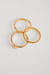 3-Pack 18K Gold Plated Mixed Rings