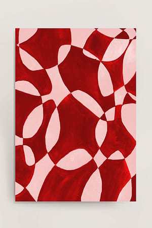 Red Abstract Shapes Poster
