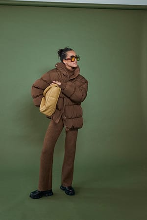 Brown Padded Puffer Jacket