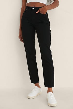 Black Jeans mit hoher Taille Tall