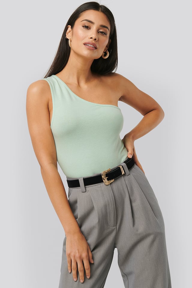 Asymmetric Jersey Body Light Green