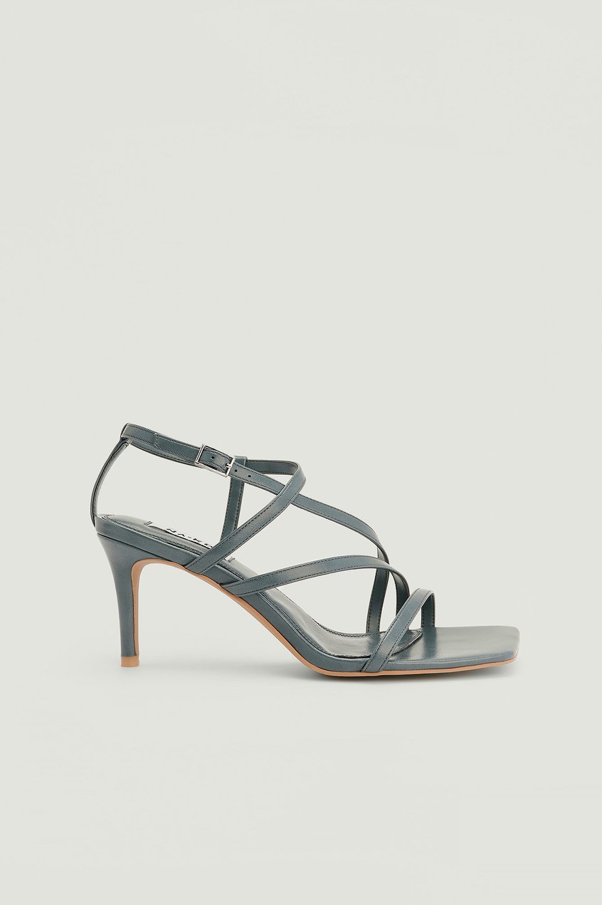 Zapatos Heeled Sandals | Tacones Stiletto Asimétricos Con Tiras - MY00424