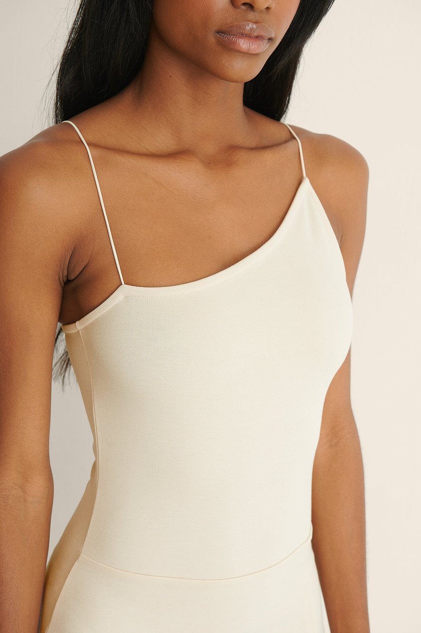 Kleider Minikleider | Asymmetrisches kurzes Kleid mit dünnen Trägern - IQ93939