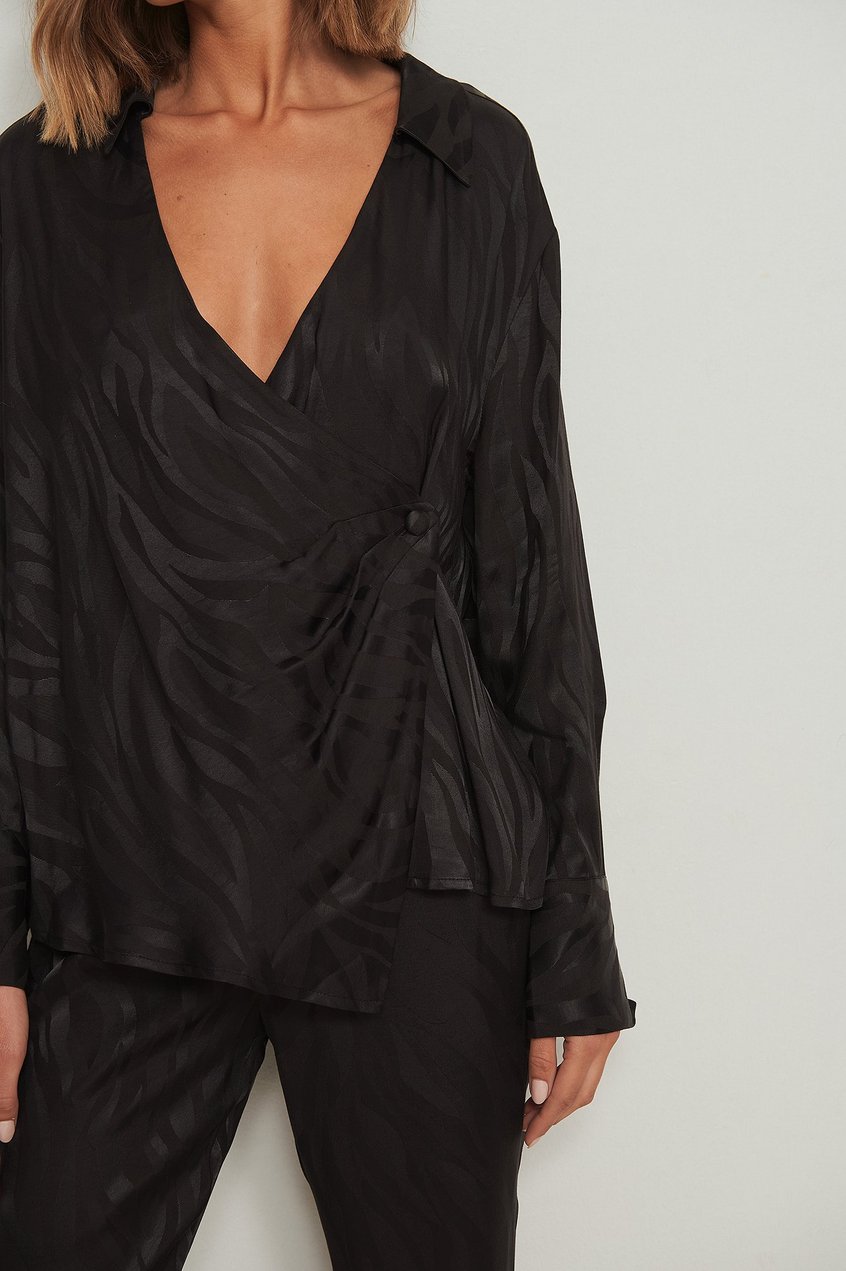 Silvester Kleidung Blusen | Asymmetrisches Zebra-Hemd - SL02953