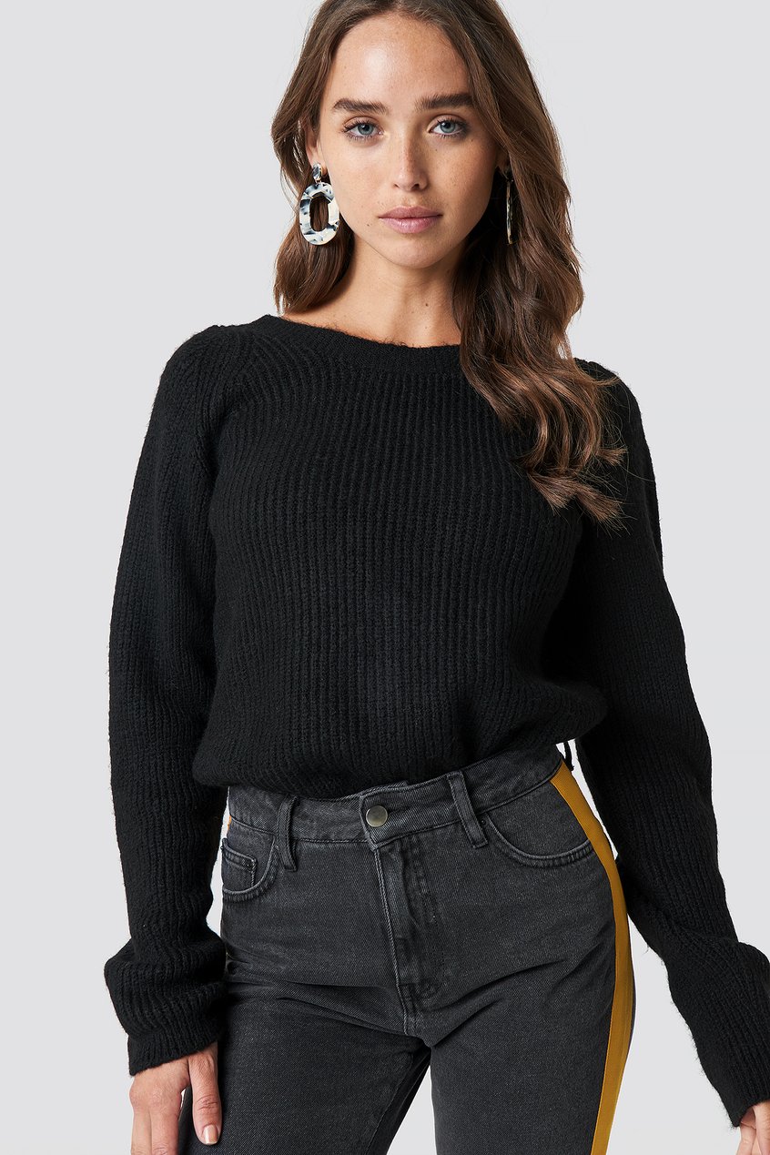 Pullover Sweaters | Back Buttoned Knitted Sweater - EB82112