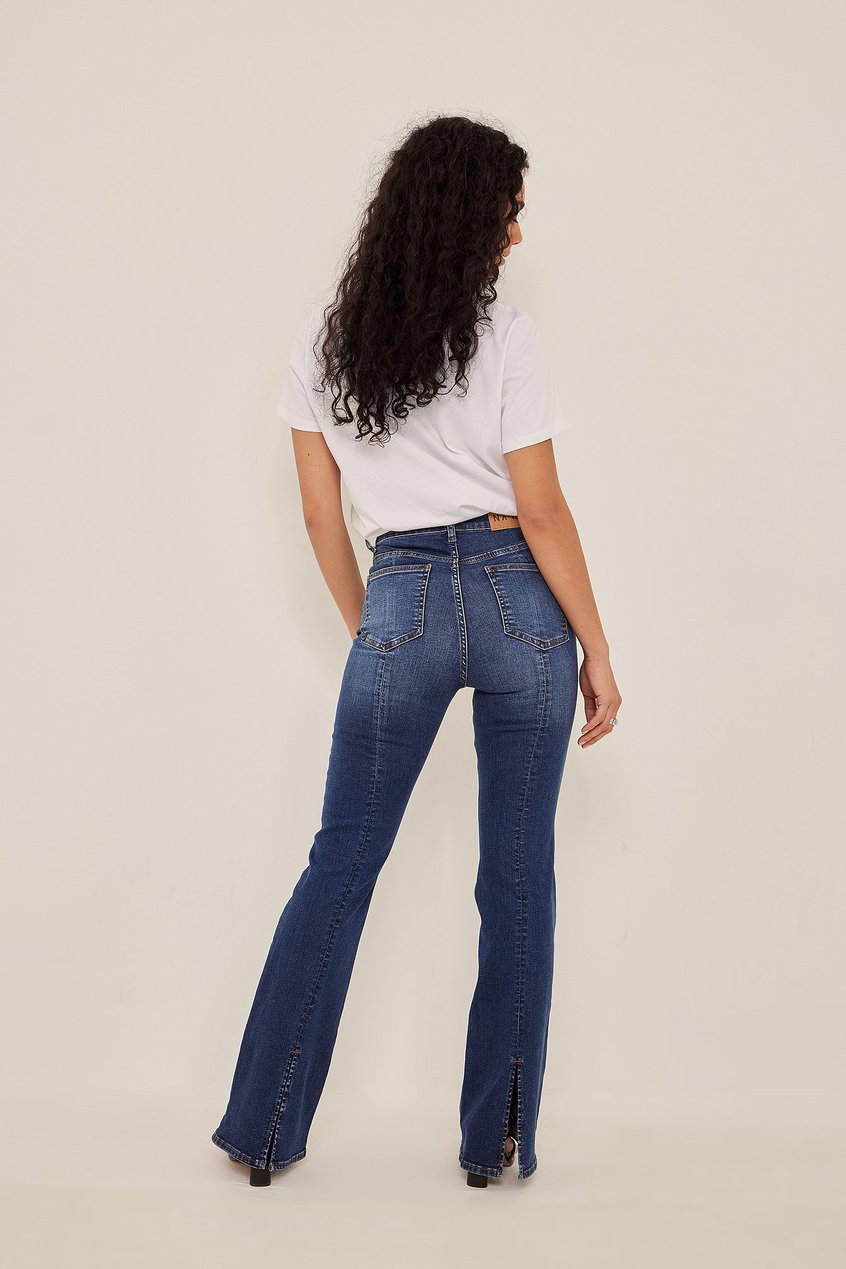 Jeans High Waisted Jeans | Skinny-Jeans mit Schlitz hinten - XY15974