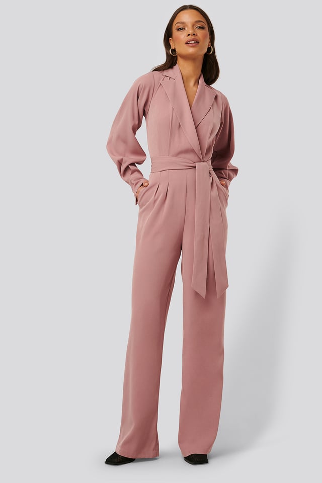 Jumpsuit Med Ballongermer Pink
