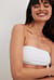 Top bikini a fascia in tessuto riciclato