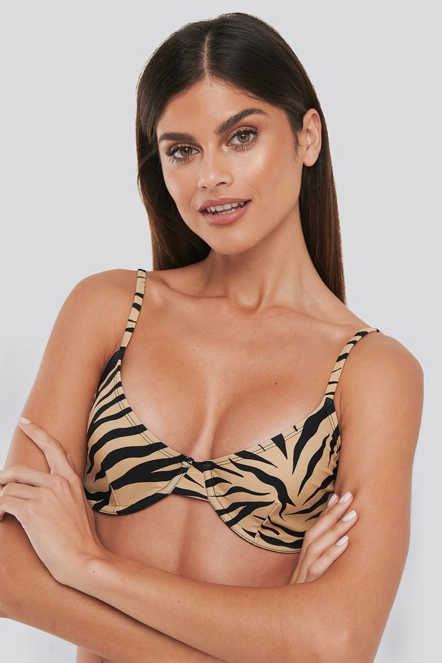 Basic Bikini Cup Bra Zebra