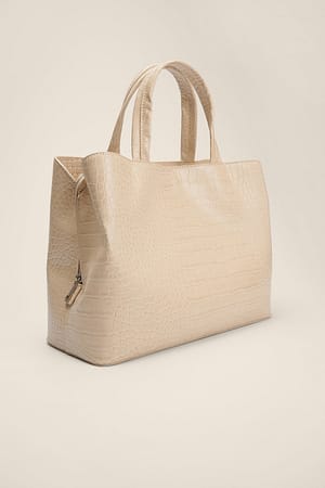 Basic Compartment Bag Beige | NA-KD