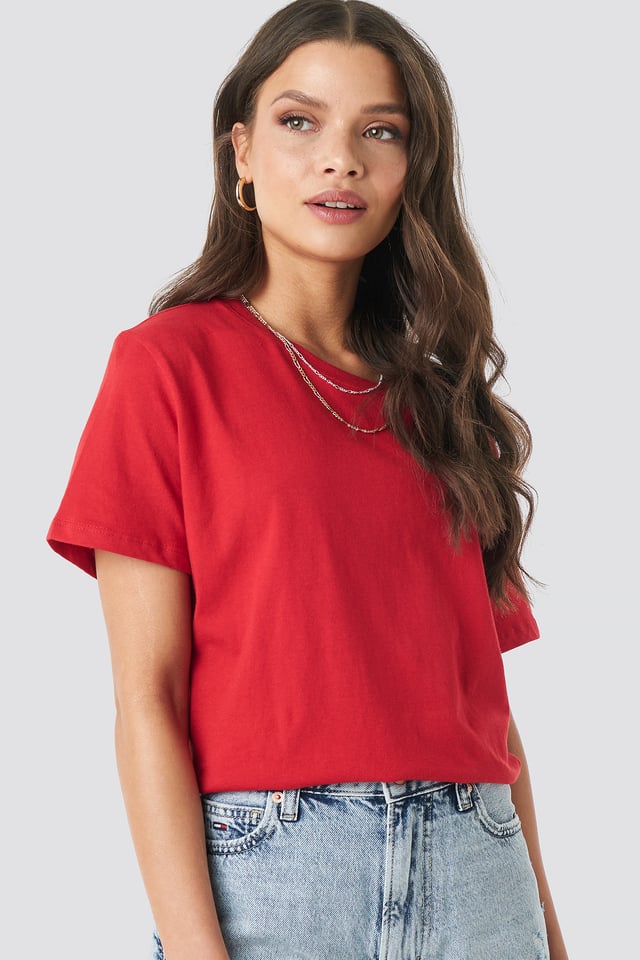 Basic Oversized Tee Red