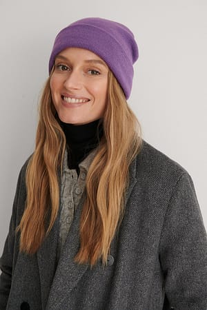 Strong Purple Basic Recycled Beanie
