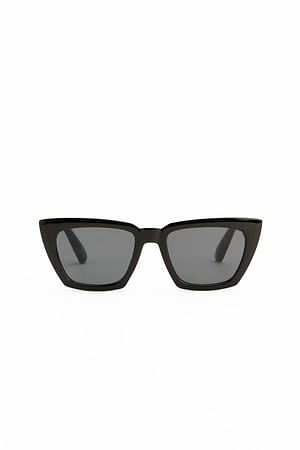 Black Gerecyclede zonnebril basic vierkant