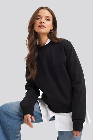 Black NA-KD Basic Basic Sweater