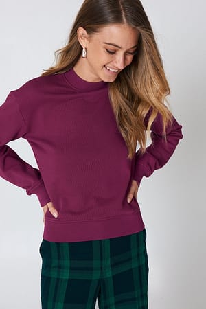 Burgundy NA-KD Basic Basic Sweater