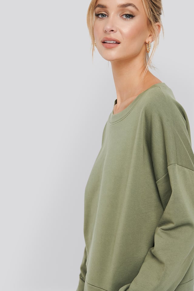 Basic Wide Sweater Khaki