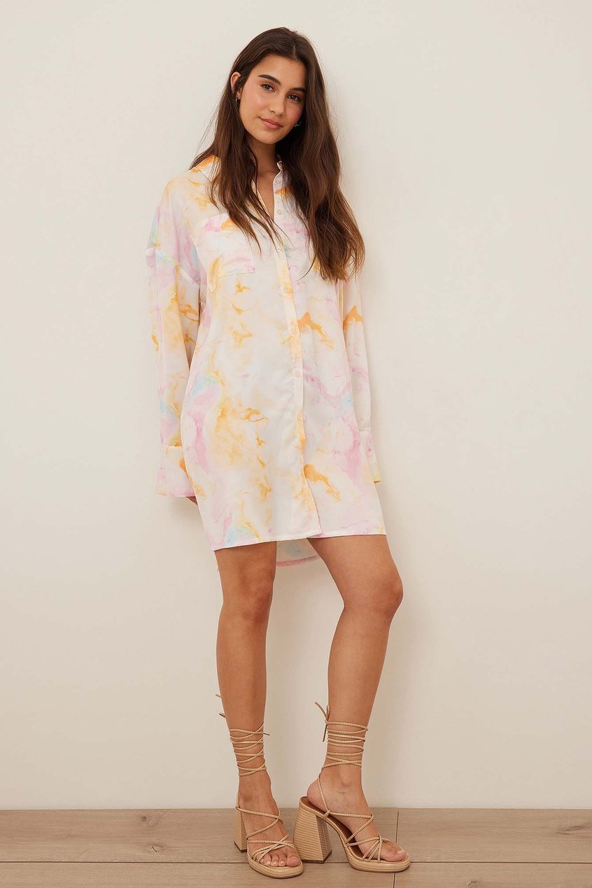 Kleider Hemdkleider | Hemdkleid mit Batikdruck - KX39392