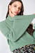 Bell Sleeve High Neck Knitted Sweater