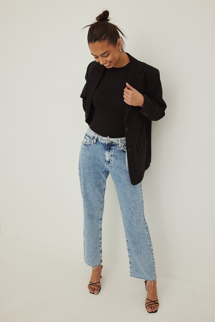 Jeans High Waisted Jeans | Detaillierte Jeans - MZ78900