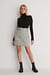Belted Tweed Mini Skirt