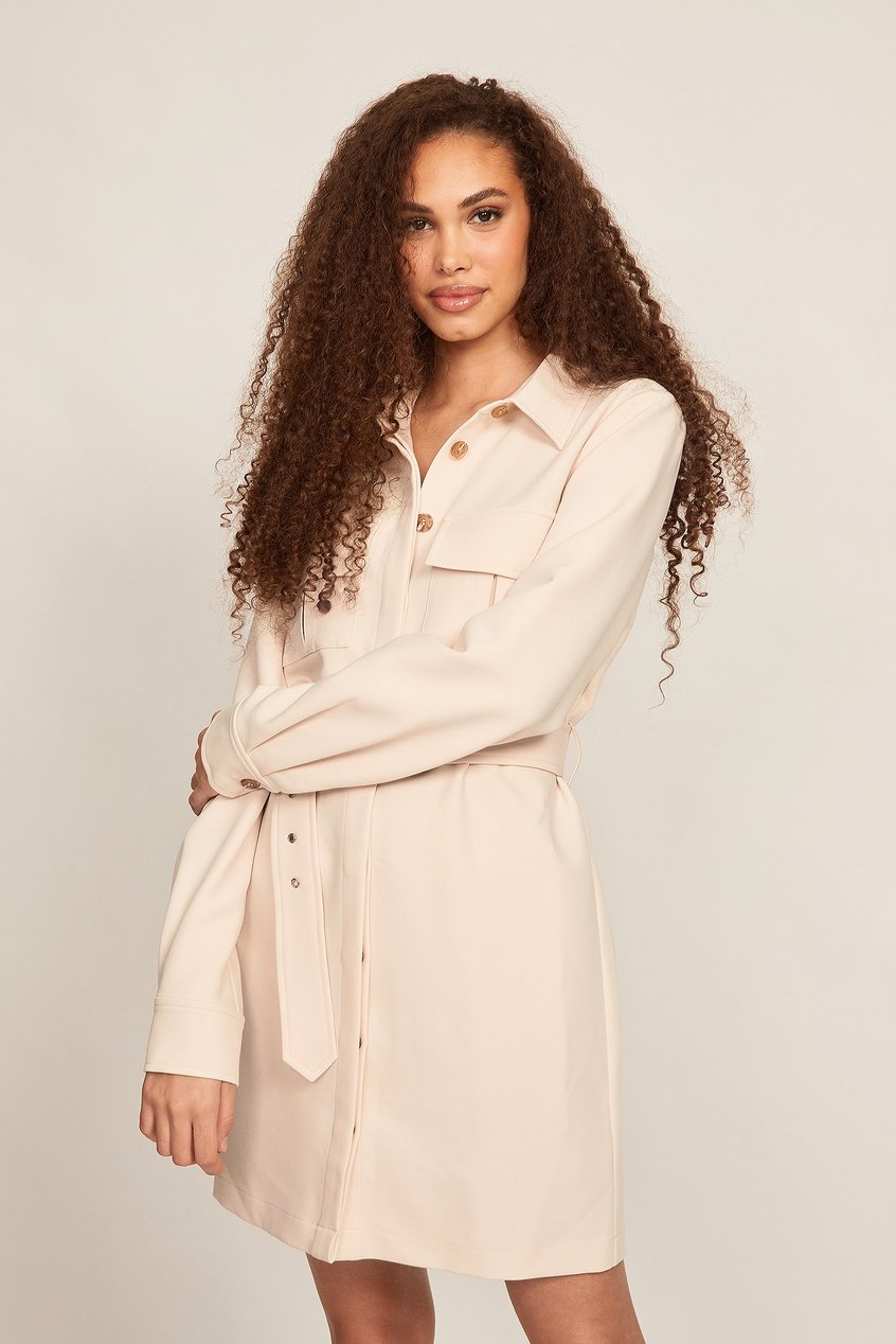 Robes Robes d'Automne | Robe chemise à boucle large - KP40215