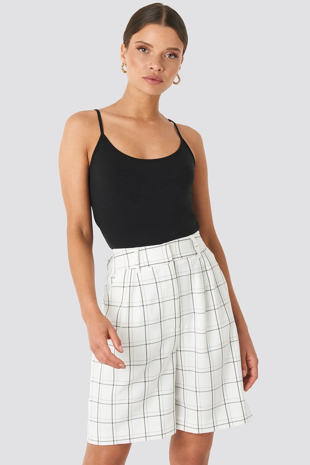 Big Check Bermuda Shorts White/Black