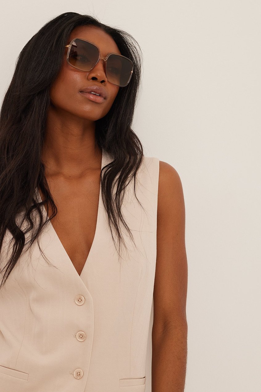 Complementos Retro Square Sunglasses | Gafas de sol con montura grande y perfil estrecho - IK98855