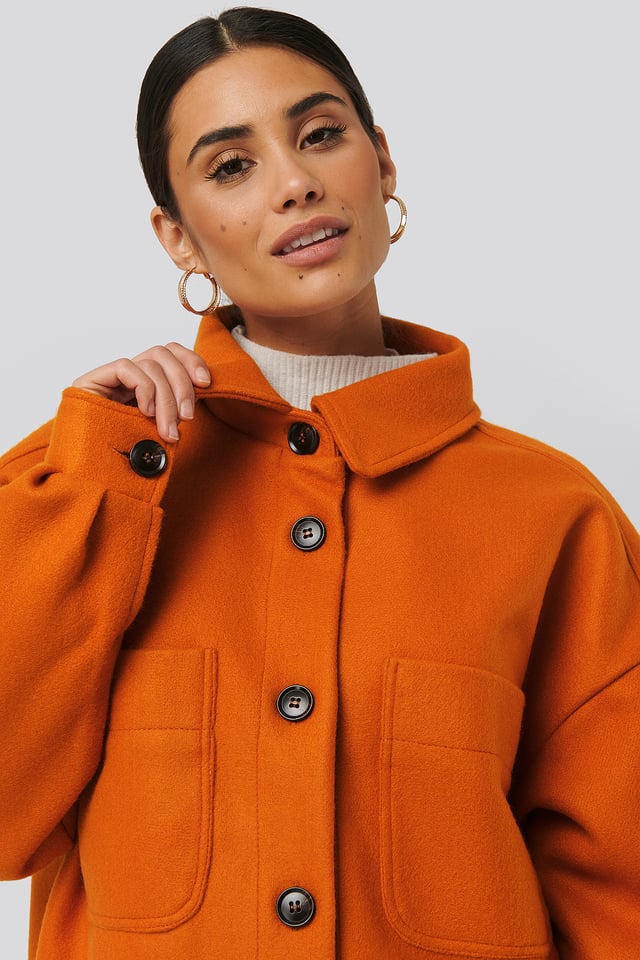 Big Sleeve Oversized Jacket Orange