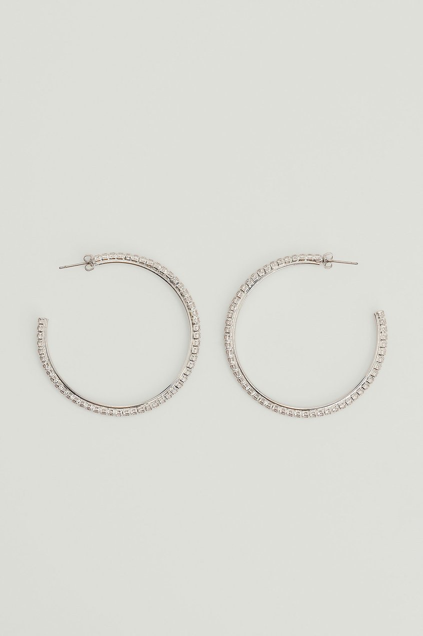Accessoires Boucles d'oreilles | Grande créole unique en strass - TA41892
