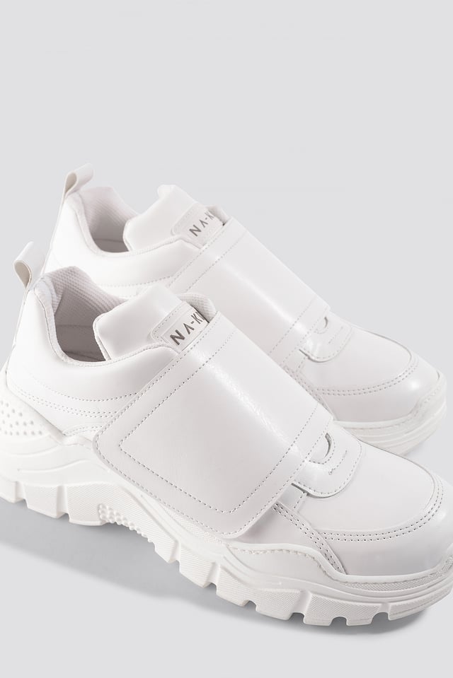 Big Velcro Chunky Trainers White