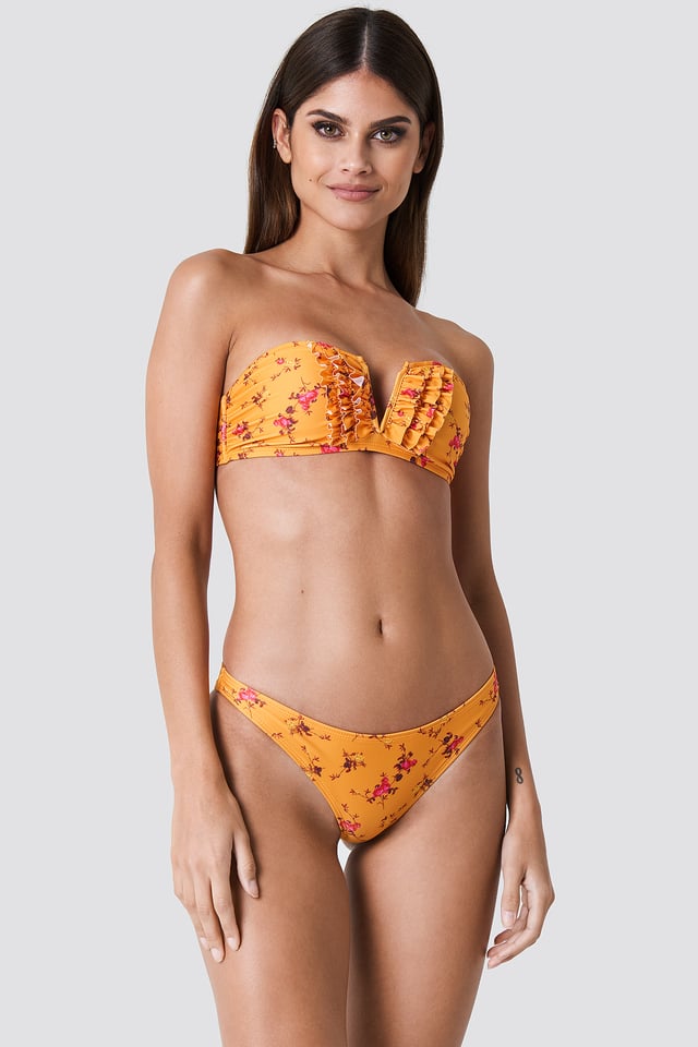 Bikini Panty Orange Floral