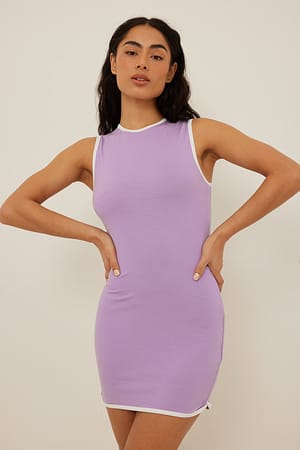 Purple Vestido mini