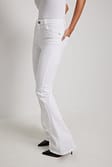 White Bootcut High Waist Skinny Jeans