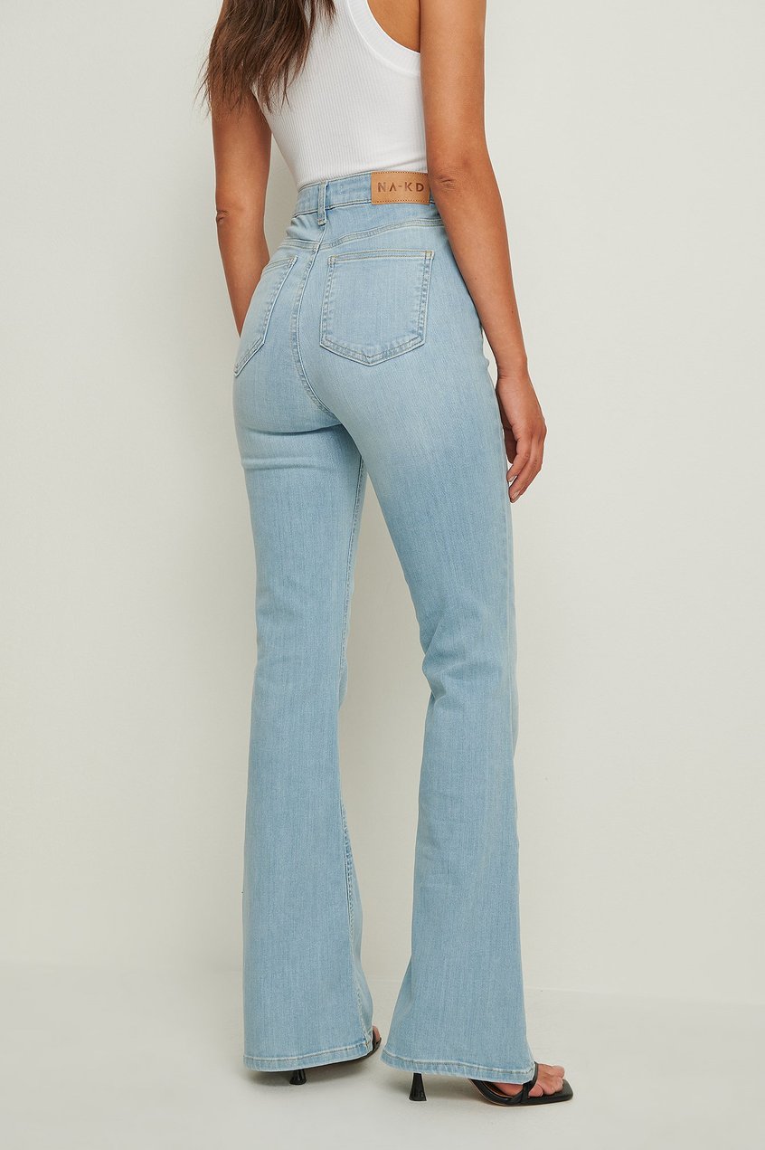Essentials High Waisted Jeans | Organische Bootcut Skinny Jeans mit hoher Taille - PU48076