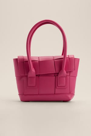 Boxy Woven Mini Bag Pink | NA-KD