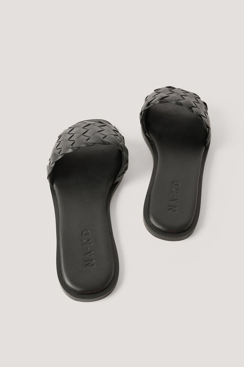 Schuhe Slip Ons & Flip Flops | Geflochtene Lederpantoffeln - FN10933
