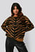 Sweater med børstet zebramønster
