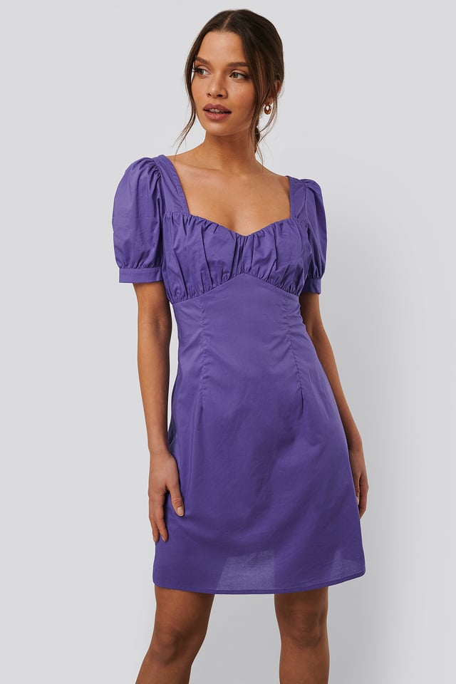 Puhvihihainen Minimekko Purple