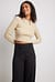 Button Detail Knitted Cropped Top