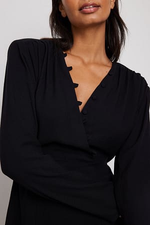 Black Mini-jurk met knoopdetail