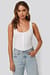 Button Ribbed Tank Top