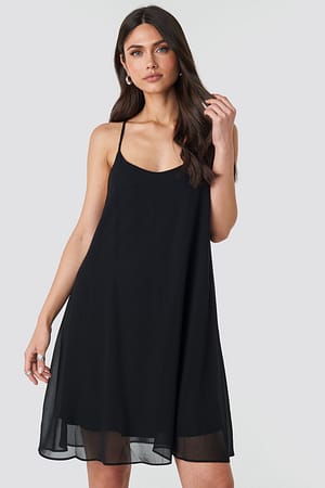 Black Cami Chiffon Dress